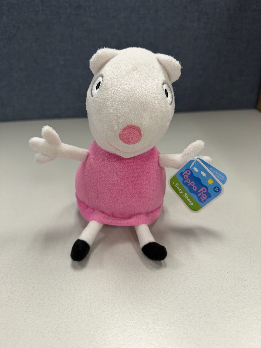 Peppa Pig Small Plush Toy in Pink and White with Black Feet - Peppa Pig Brand